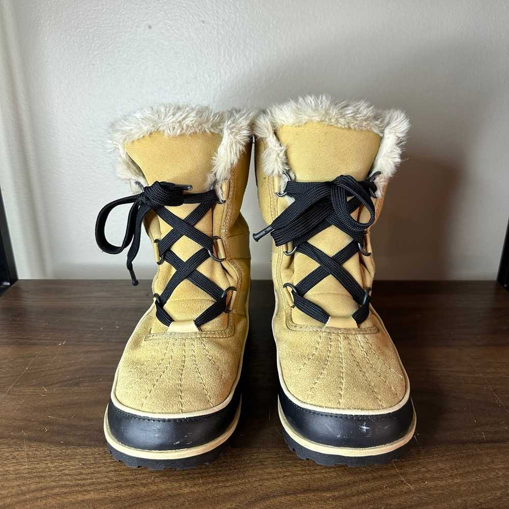 SOREL Tivoli Tan Suede Winter Boots Sz 9 - image 3