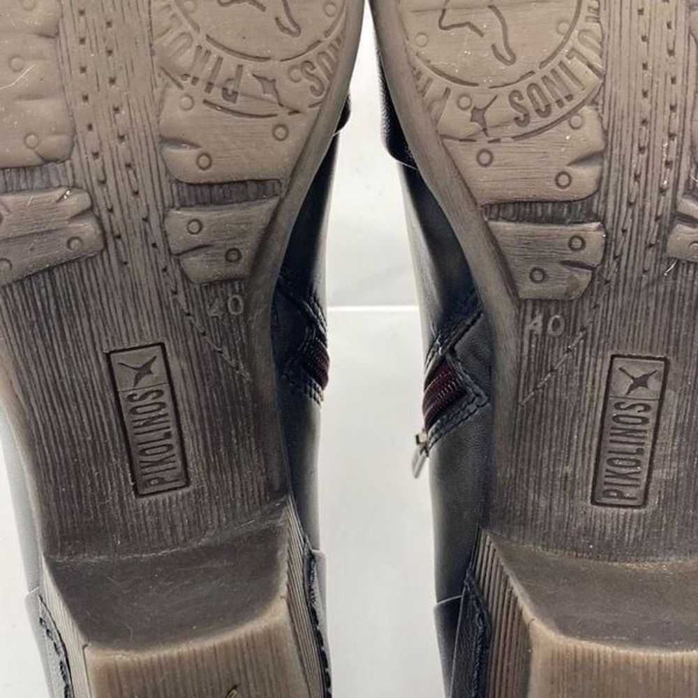 Pikolinos Side Zip Leather Low Heel Booties Pewte… - image 10