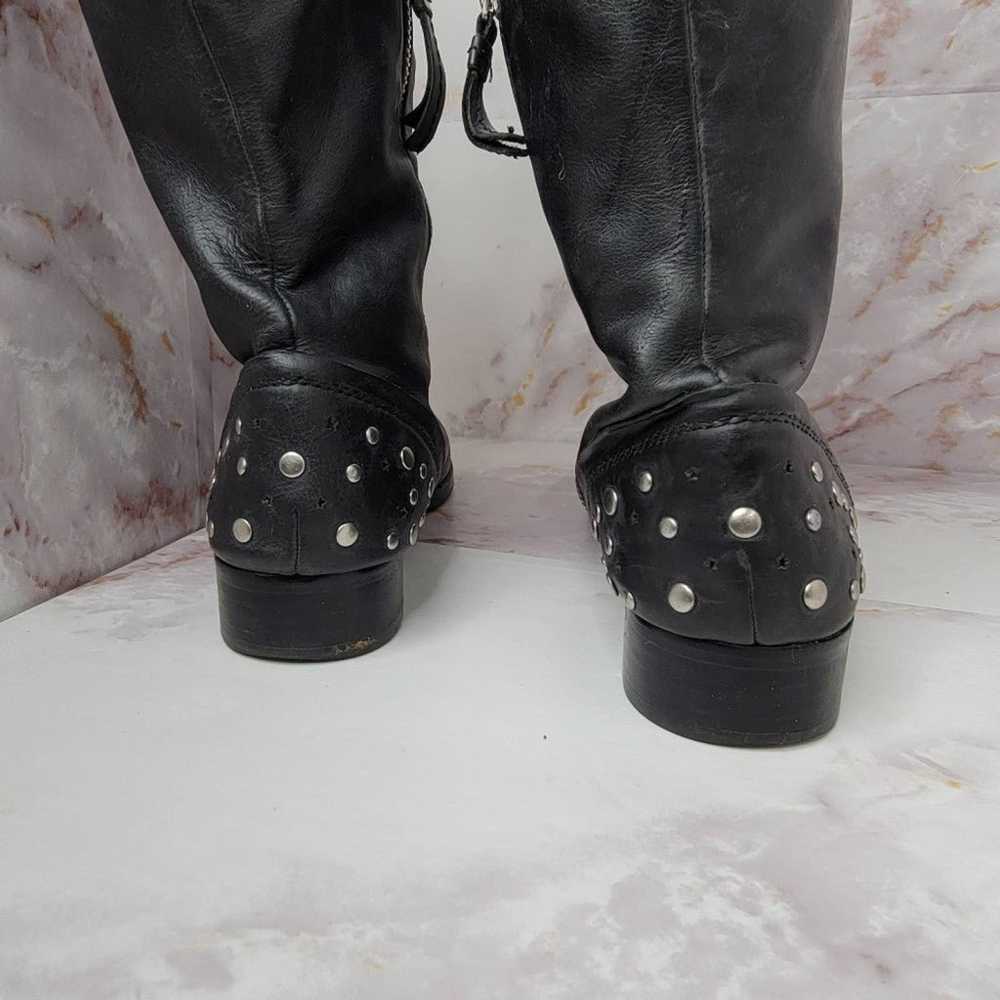 J. Liyvack Black Knee High Leather boots - image 5