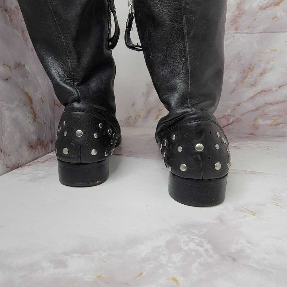 J. Liyvack Black Knee High Leather boots - image 7