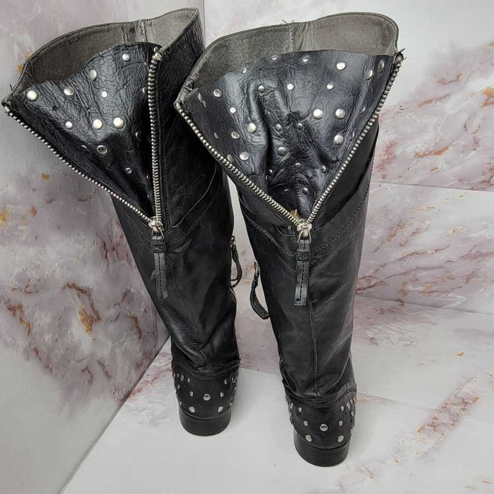 J. Liyvack Black Knee High Leather boots - image 8
