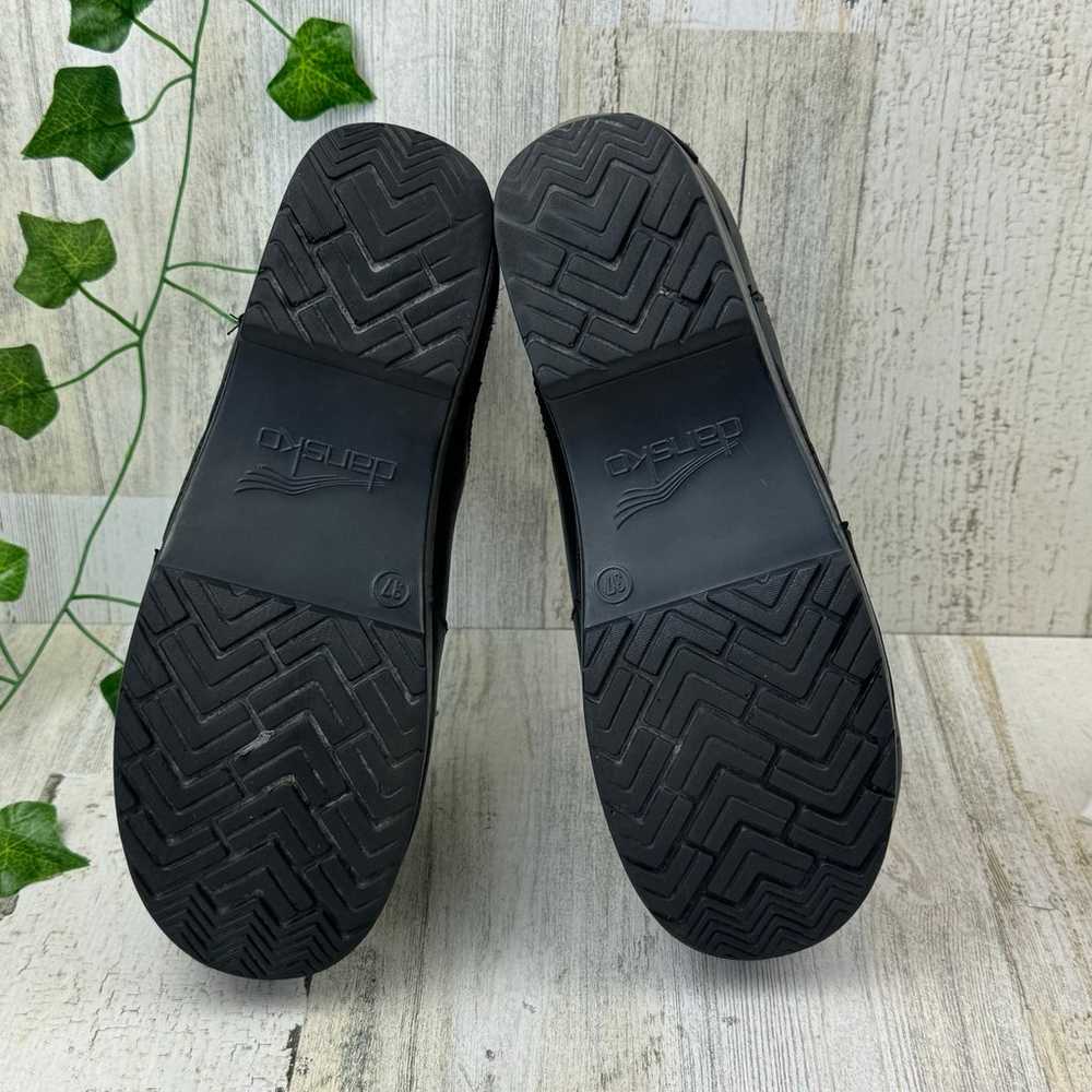 Dansko Frankie Black Oiled Clog Ankle Boots Chels… - image 7