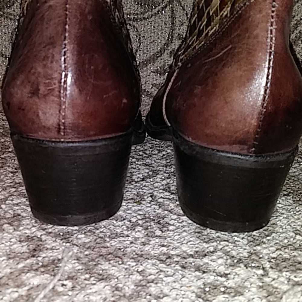 Sesto Meucci Classic Woven Leather Short Boots - image 5
