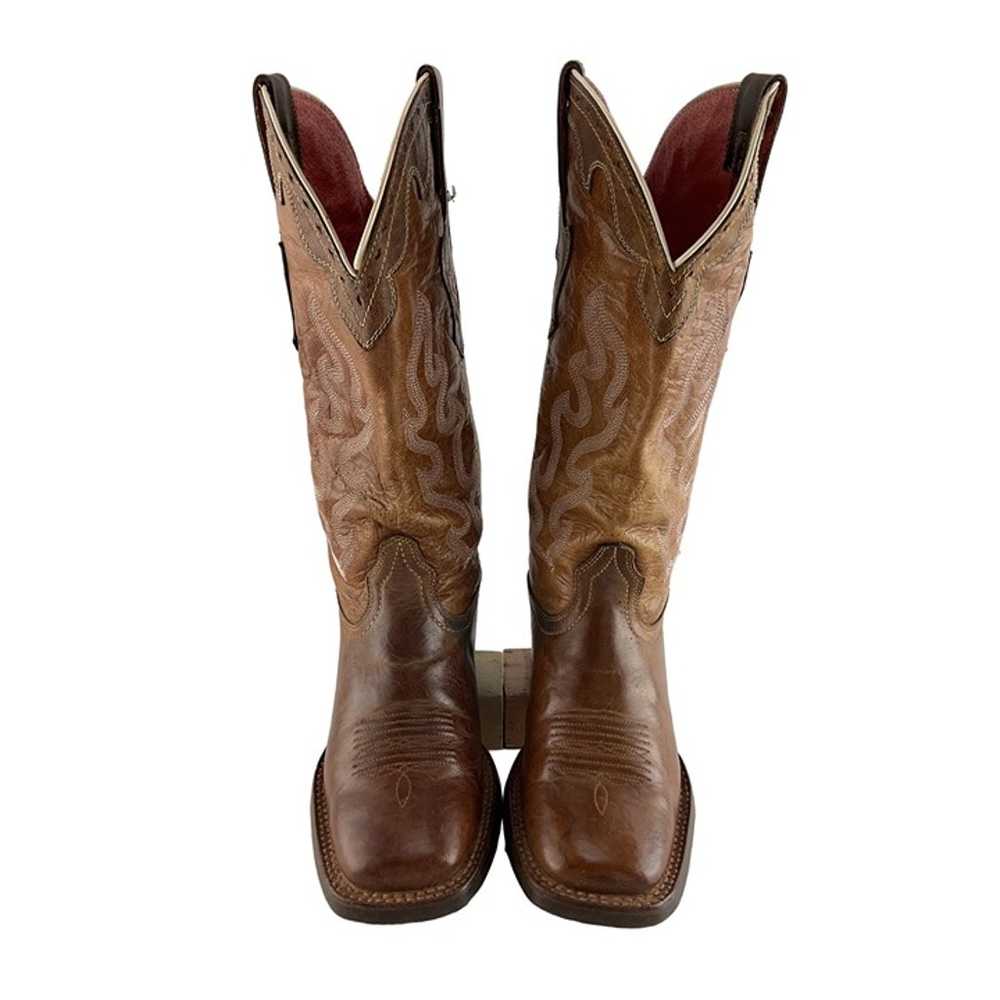 Ladies Ariat Brown Leather Square Toe Western Cow… - image 3