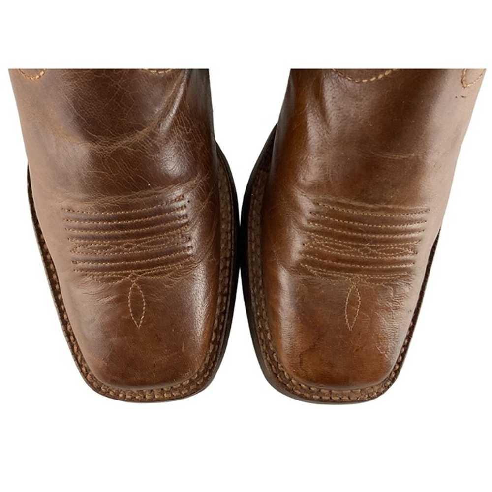 Ladies Ariat Brown Leather Square Toe Western Cow… - image 5