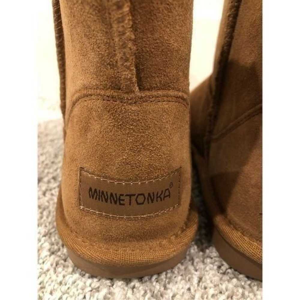 Minnetonka Chestnut Mini Sherling Boots Women’s S… - image 5