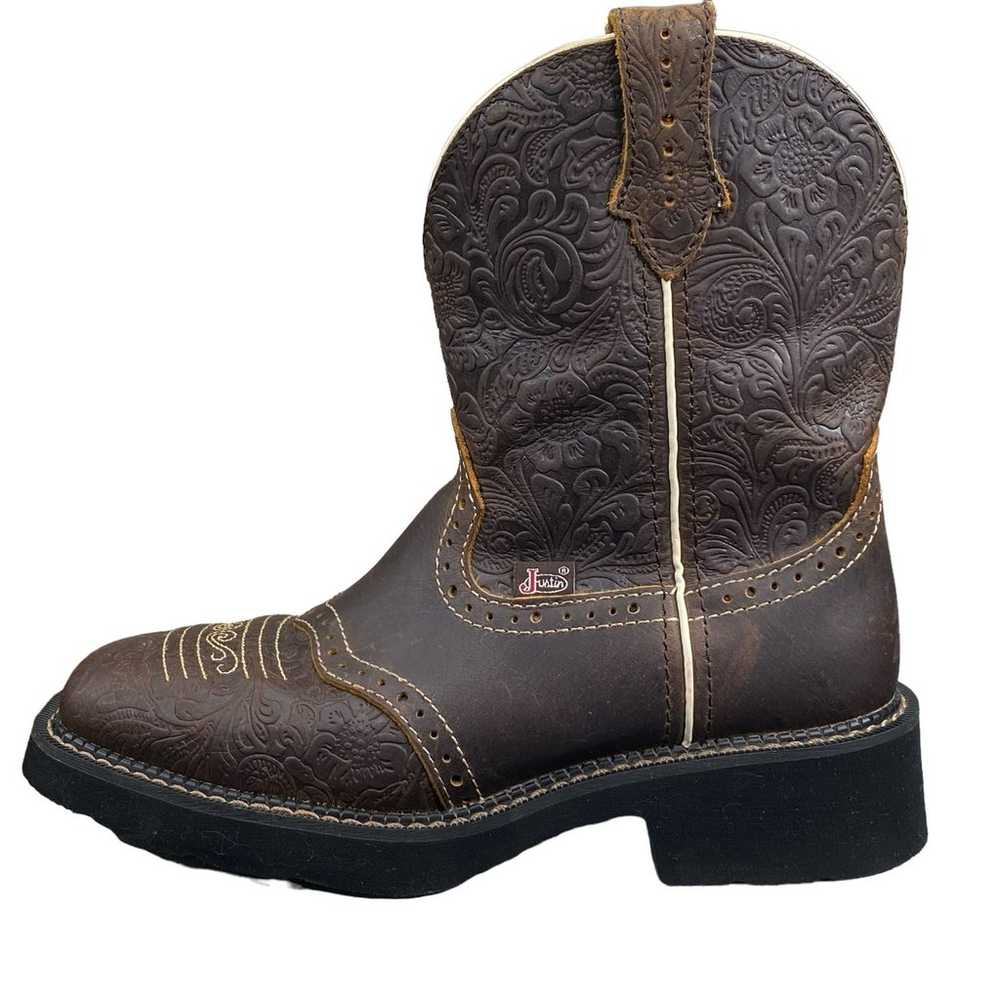 Justin Women’s Gypsy Mandra Brown Leather Western… - image 3