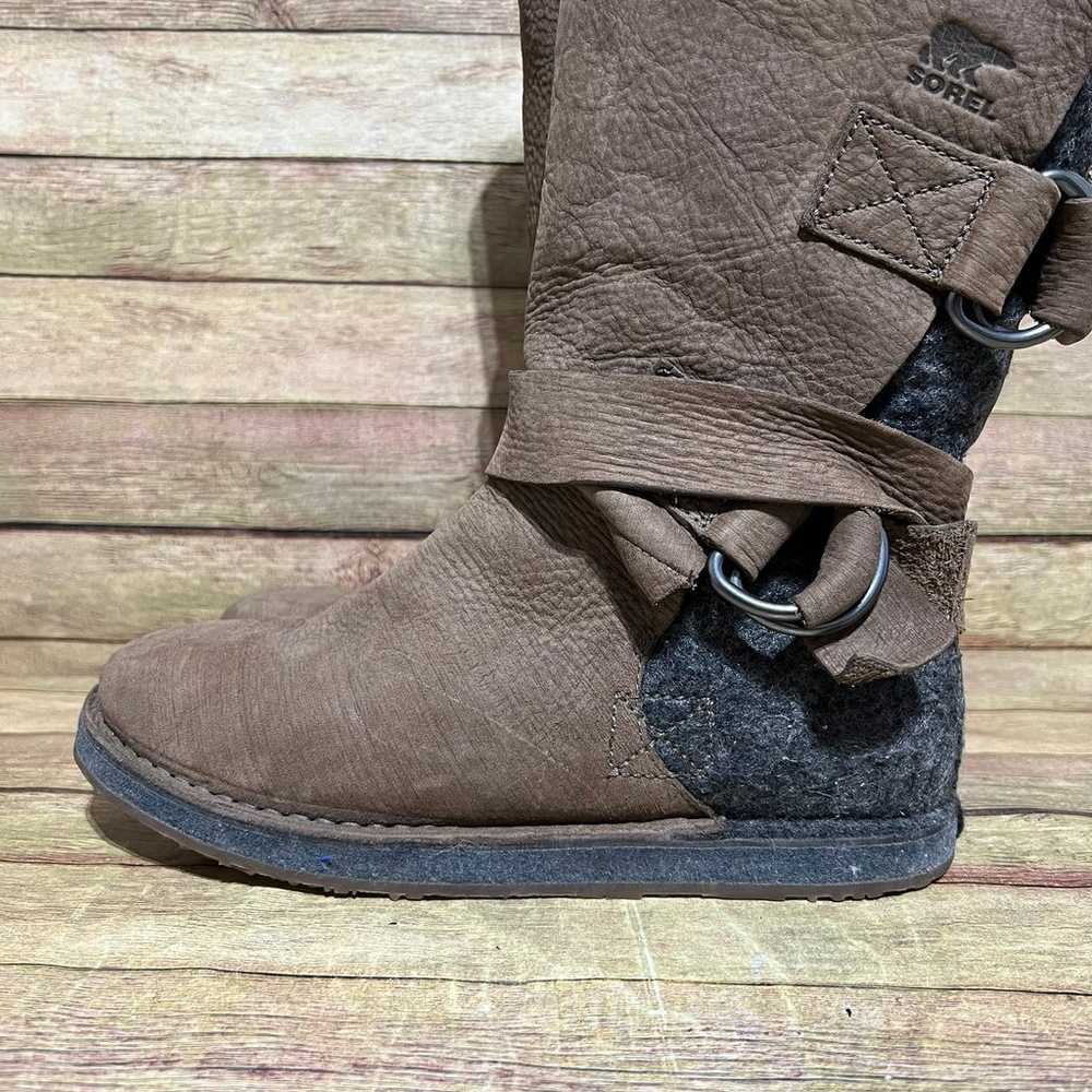 Sorel Brown Leather Chipahko Blanket Winter Boots - image 2