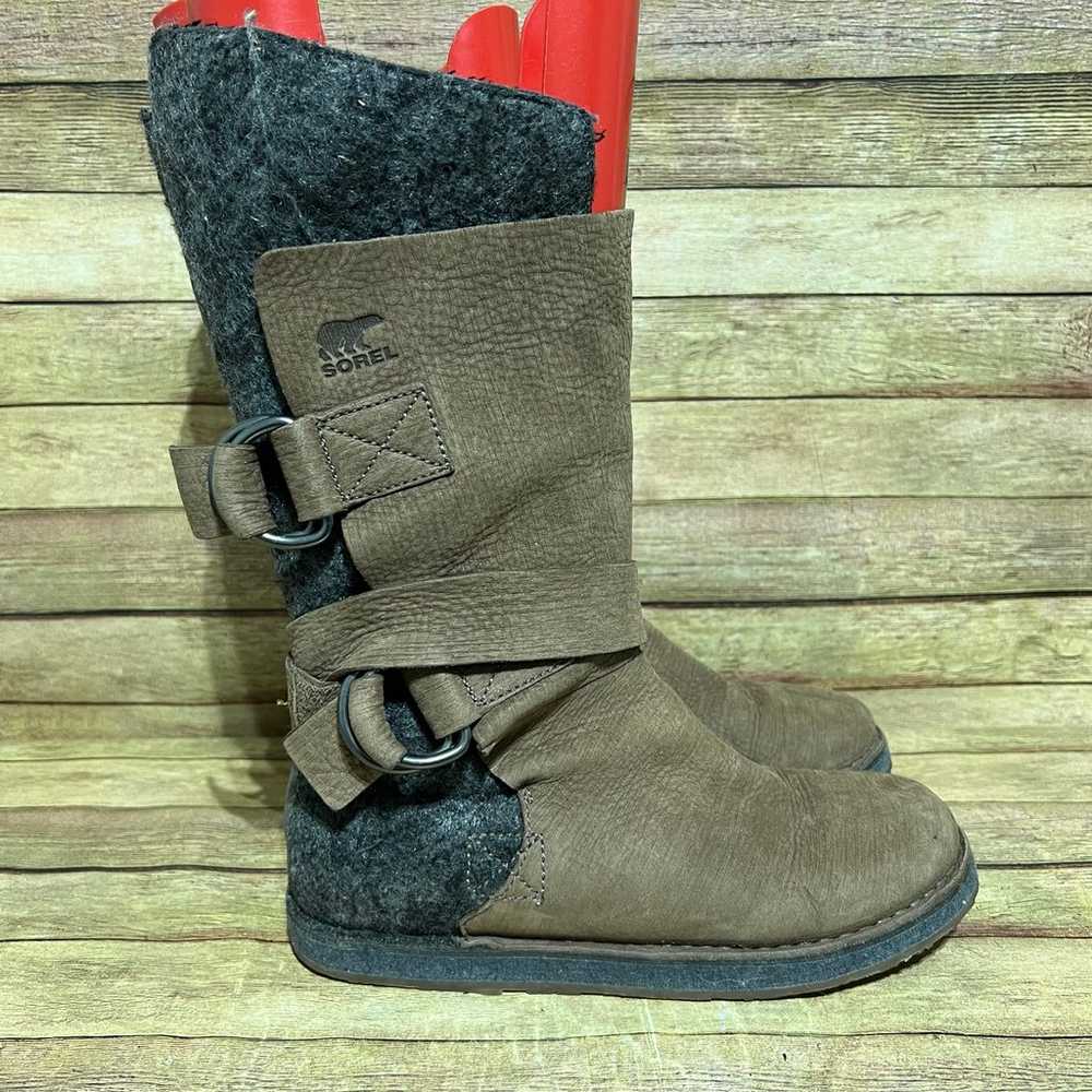 Sorel Brown Leather Chipahko Blanket Winter Boots - image 4