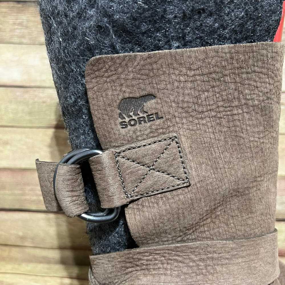 Sorel Brown Leather Chipahko Blanket Winter Boots - image 5