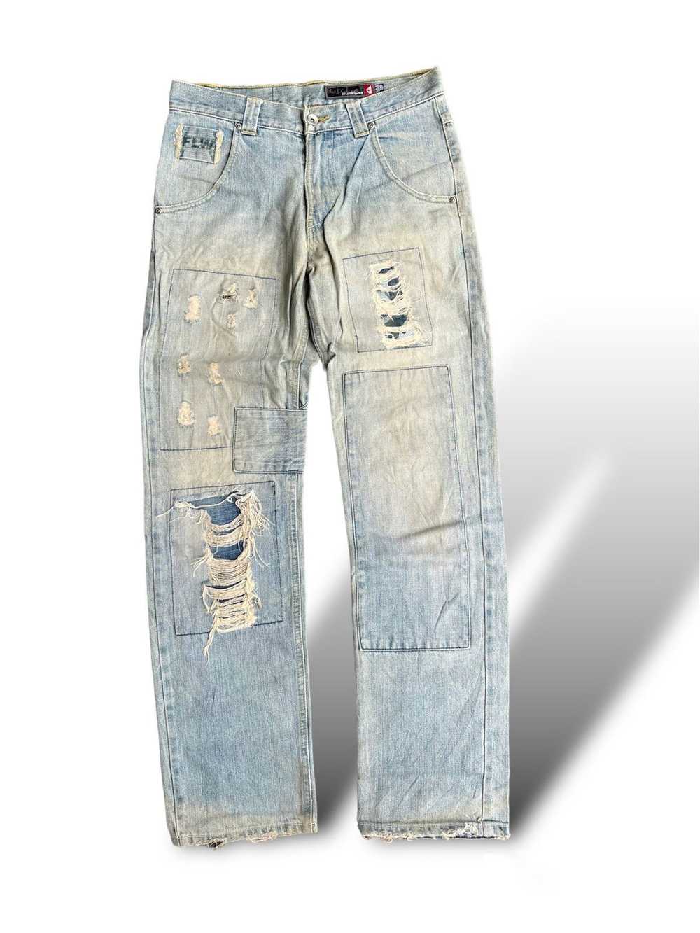 Distressed Denim × Quicksilver Quicksilver Boro T… - image 1