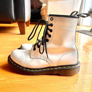 Dr. Martens White 1460 Smooth White Leather Boots
