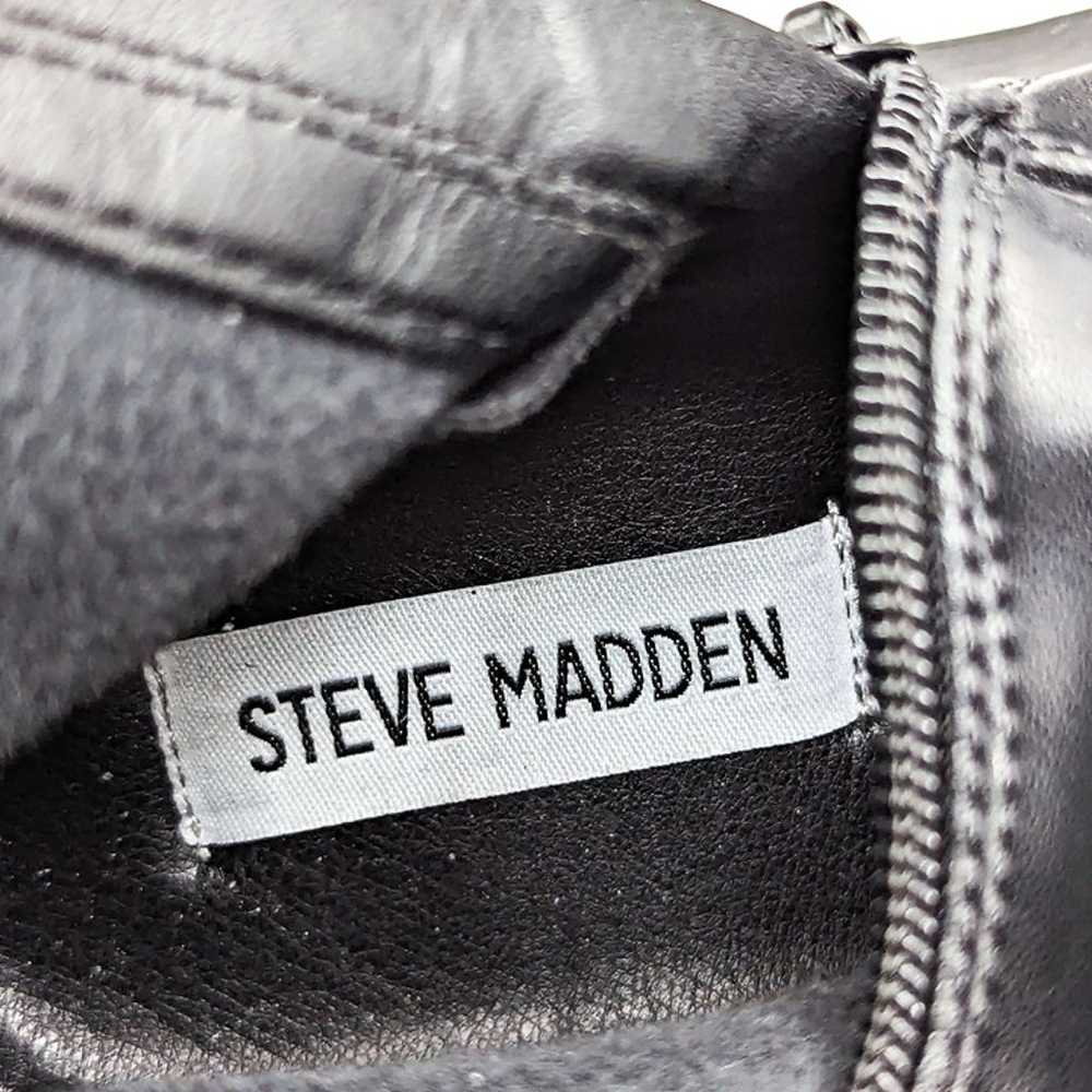 Steve Madden Women Astor Black Vegan Leather Fest… - image 10