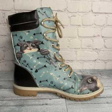 Blue Fishbone Lover Womens Boots DOGO Vegan boots 
