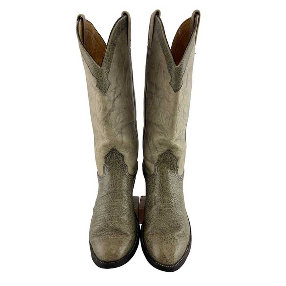 Ladies Nocona Gray Leather Round Toe Western Cowg… - image 3