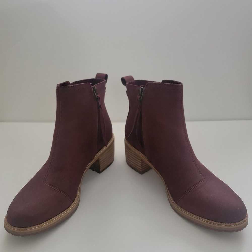 TOMS Marina Boot 8.5 - Burgundy Red Leather - image 6