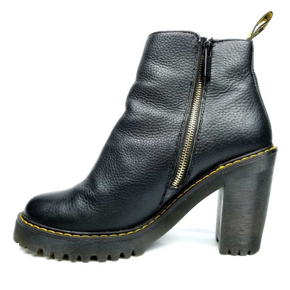 Dr. Martens Magdalena Leather Chunky Heeled Ankle… - image 3
