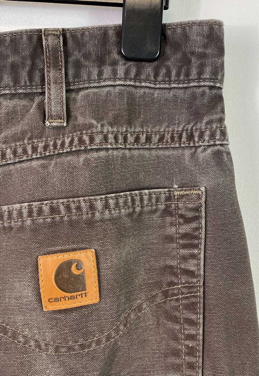 Brown Carhartt Workwear Trousers Carpenter 36 x 30 - image 4