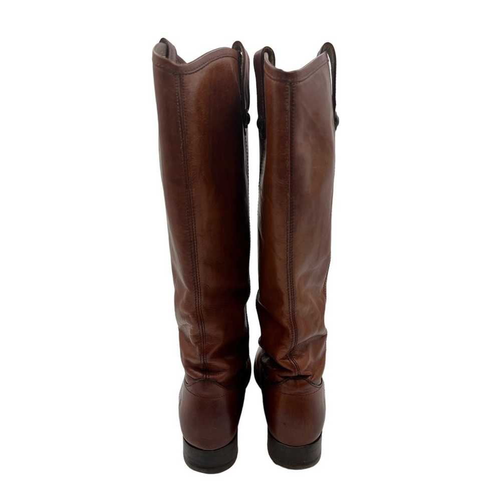 Frye Cox Knee High Leather Boots Cognac Brown - image 8