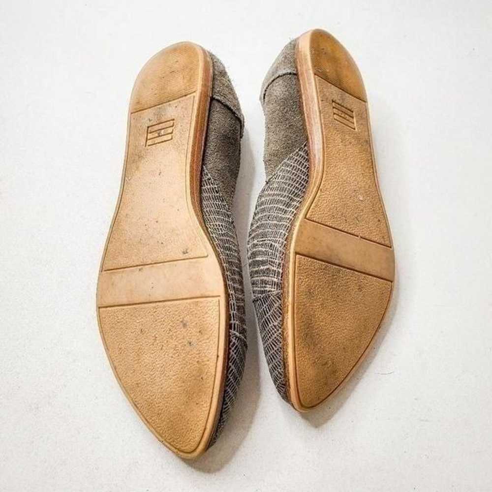 Toms Jutti Neat Olive Green Textured Pointed Toe … - image 4