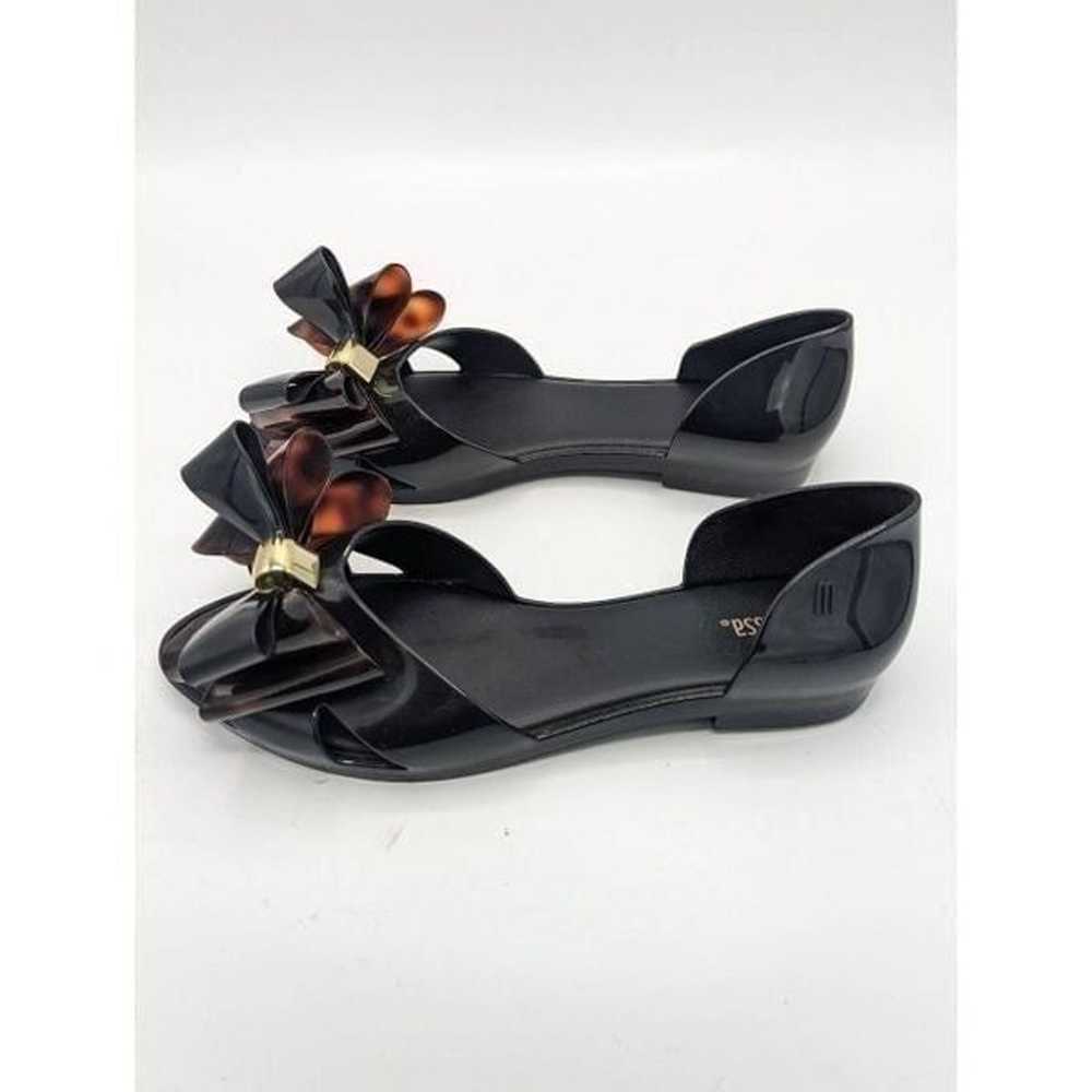 Melissa Seduction Triple Bow Flat D'orsay Black T… - image 2