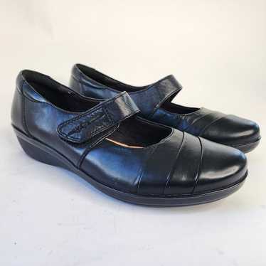 Clarks Everlay Kennon Black Leather Mary Jane Shoe