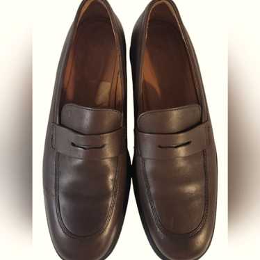 Tod's Dark Brown Leather Mocassinio Round Toes Sl… - image 1