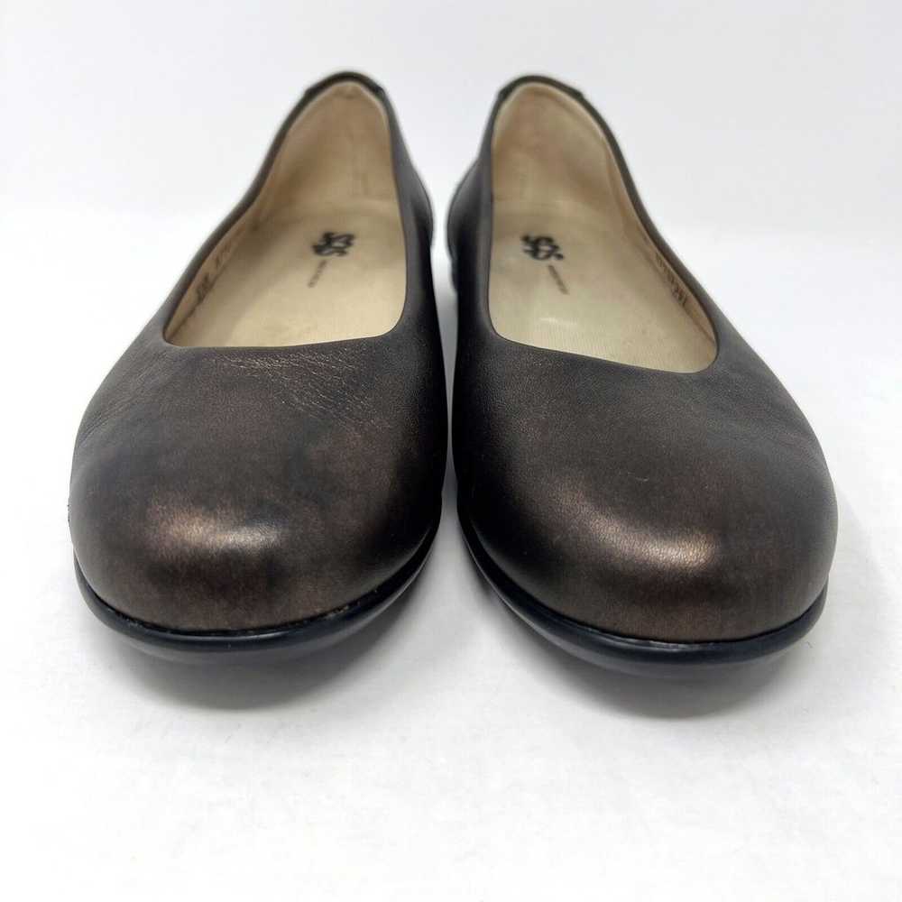 SAS Scenic Ballet Flats Shoes Bronze Brown Leathe… - image 5