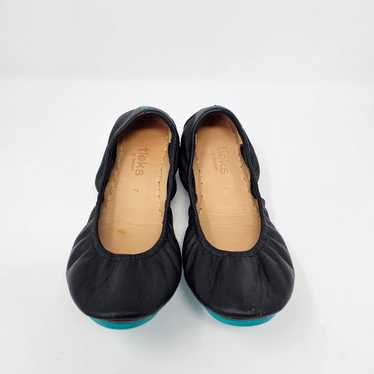 TIEKS by Gavrieli Black Leather Ballet Flats Shoe… - image 1