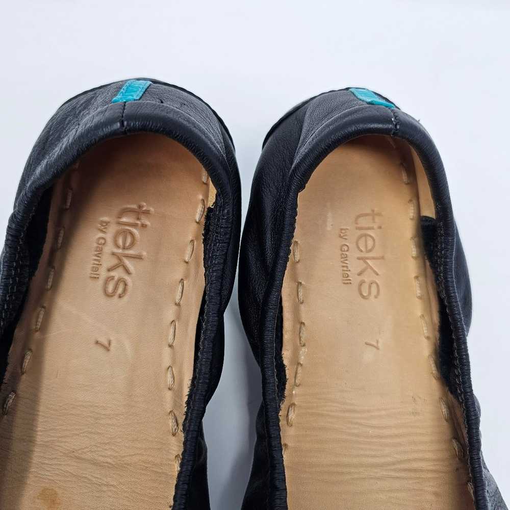 TIEKS by Gavrieli Black Leather Ballet Flats Shoe… - image 3