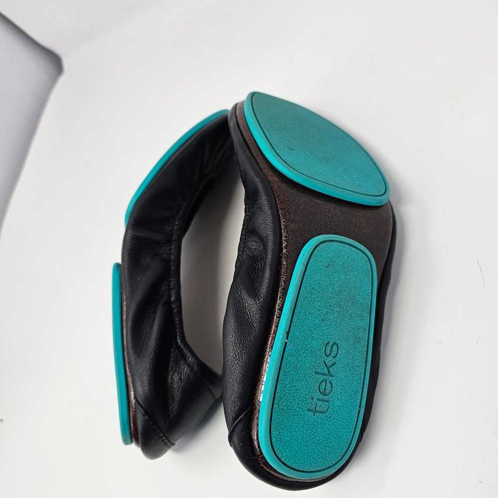 TIEKS by Gavrieli Black Leather Ballet Flats Shoe… - image 8