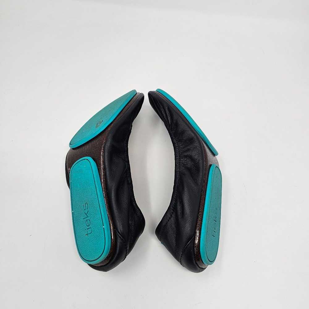 TIEKS by Gavrieli Black Leather Ballet Flats Shoe… - image 9