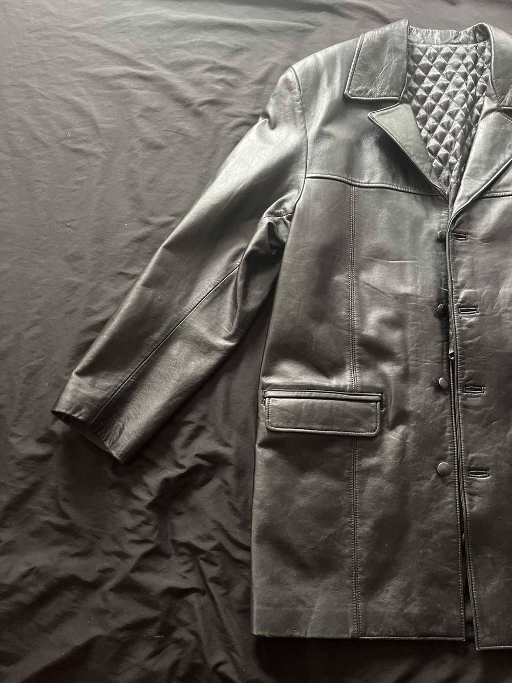Leather Jacket × Streetwear × Vintage Leather Pea… - image 2