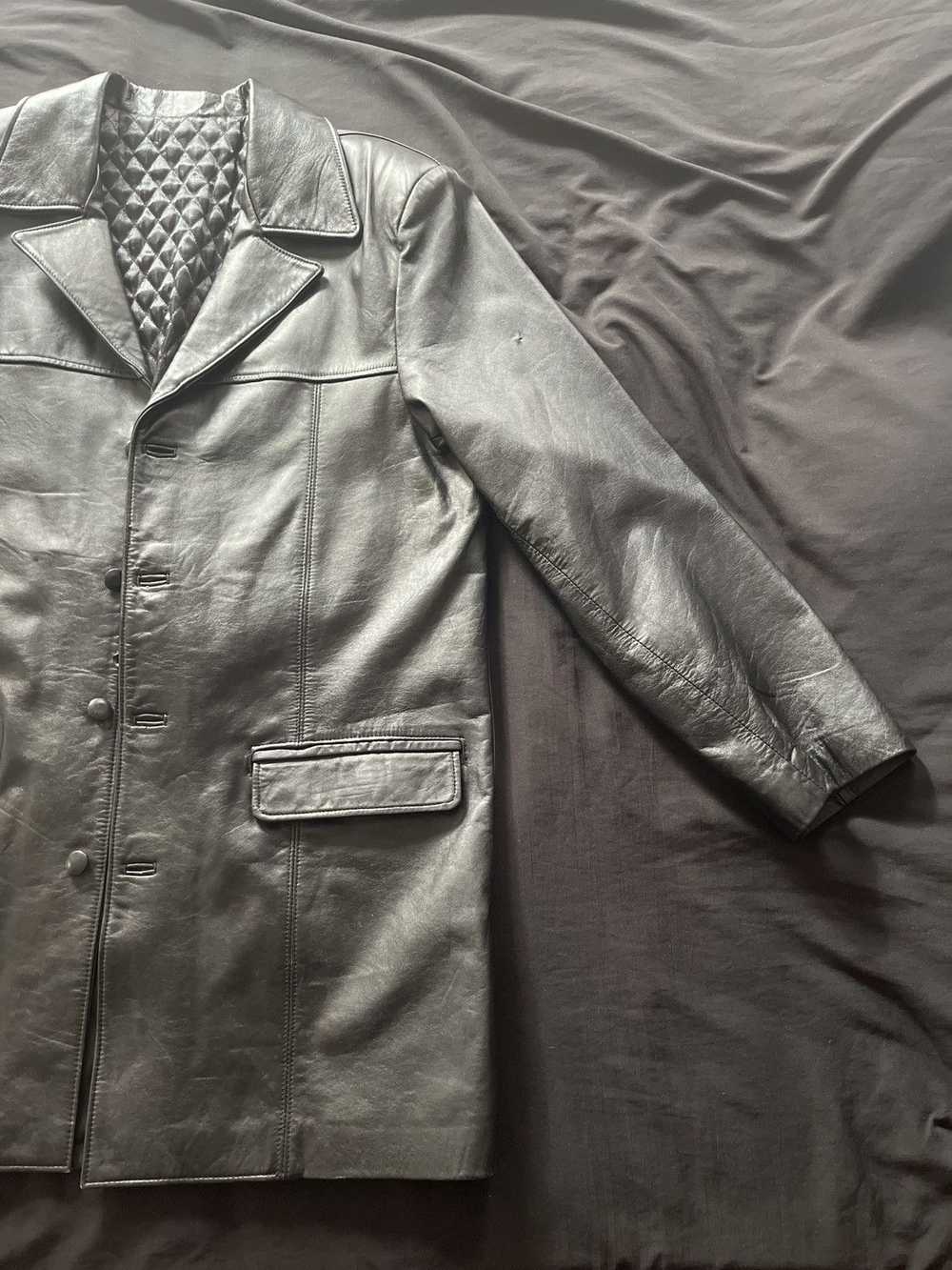 Leather Jacket × Streetwear × Vintage Leather Pea… - image 3