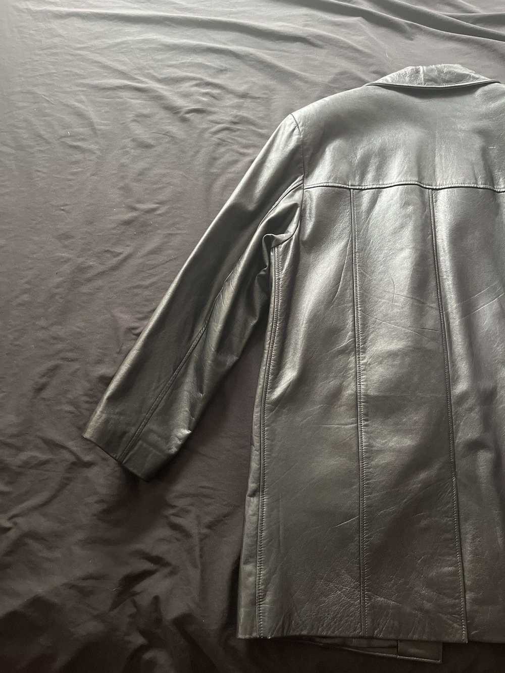 Leather Jacket × Streetwear × Vintage Leather Pea… - image 4