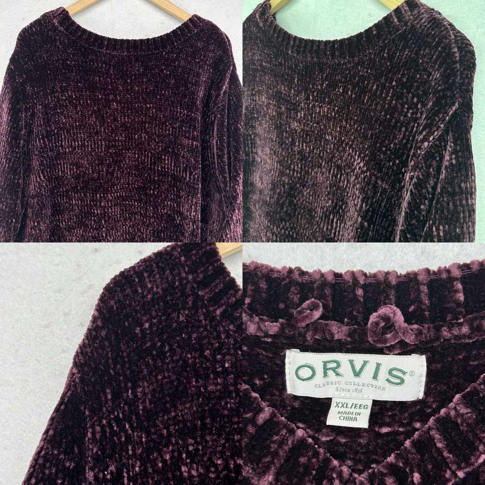 Orvis ORVIS Sweater Womens 2XL Chenille Tunic Boa… - image 4