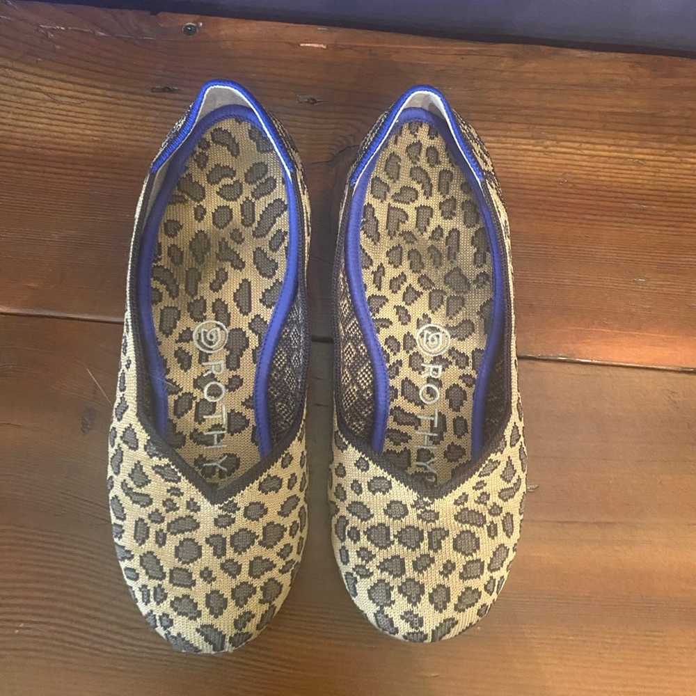 Rothy’s The Flat Round Toe Leopard Print Size 6 - image 1
