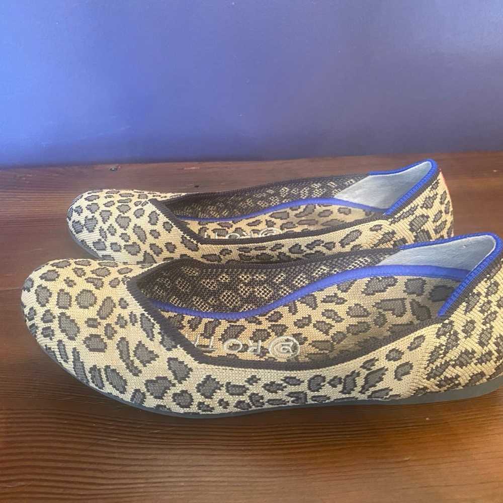 Rothy’s The Flat Round Toe Leopard Print Size 6 - image 2