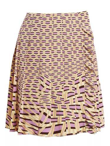 Prada Silk Crepe de Chine Pleated Skirt