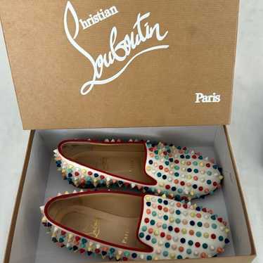Authentic Christian Louboutin rolling spikes flats