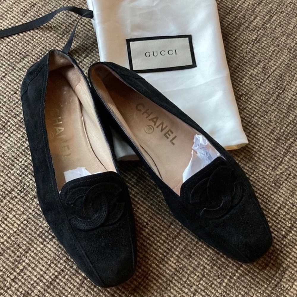 Chanel Coco suede black loafers 5.5 - image 10