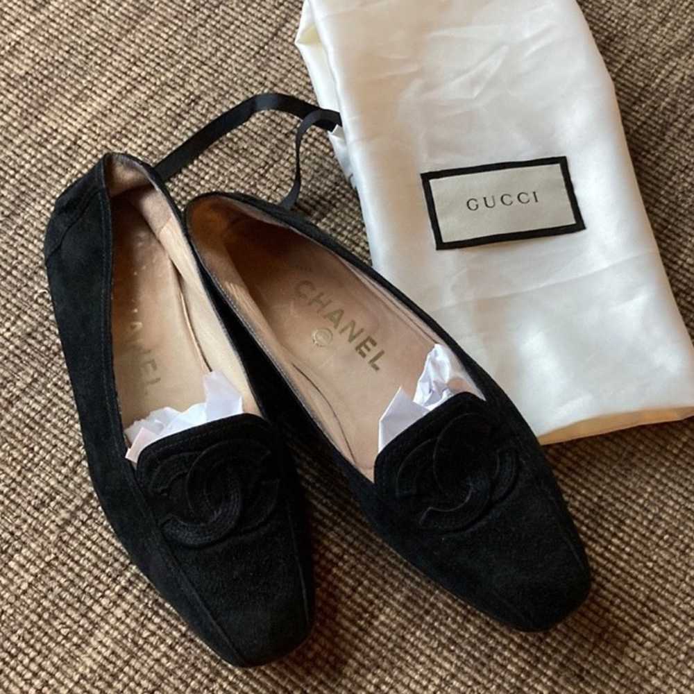 Chanel Coco suede black loafers 5.5 - image 3