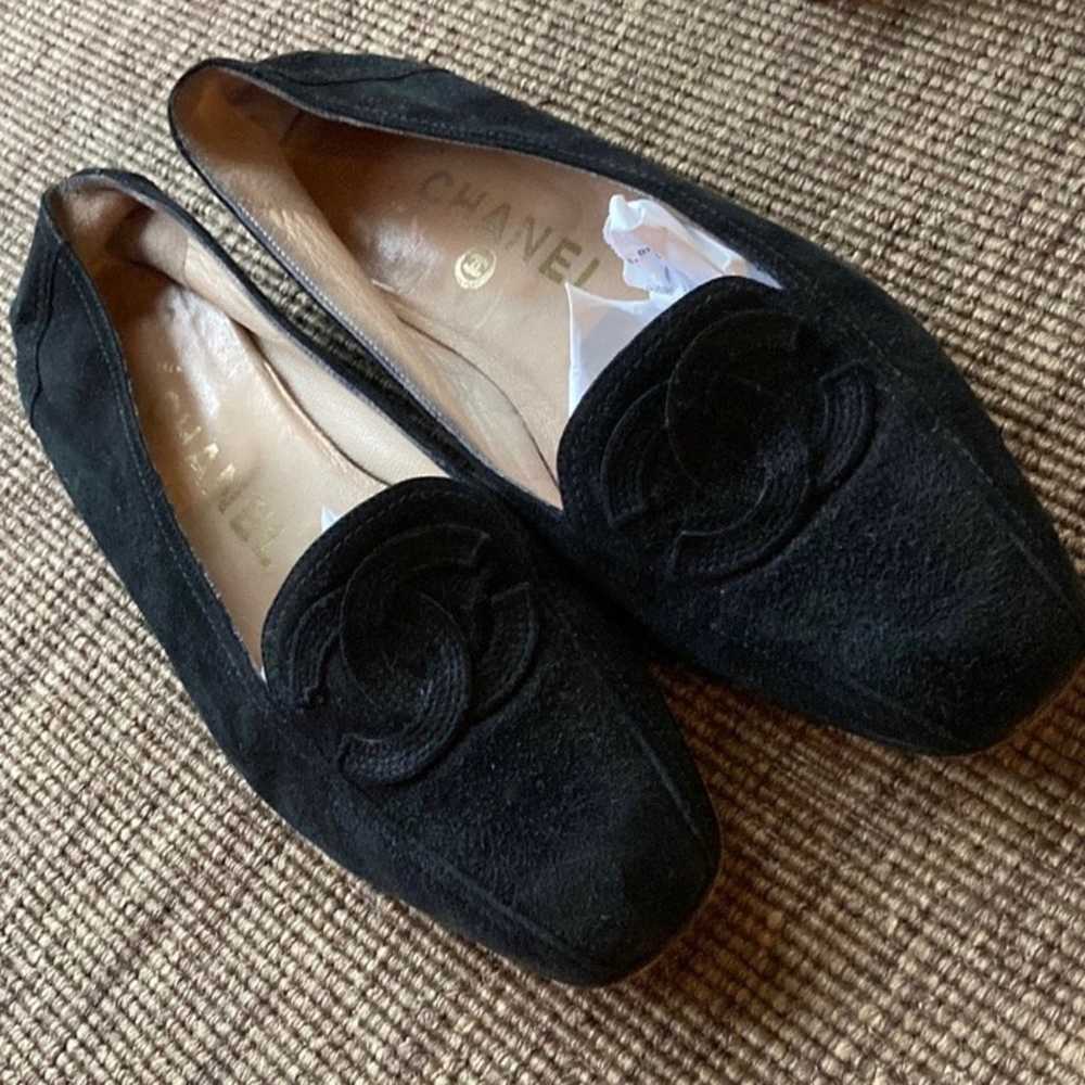 Chanel Coco suede black loafers 5.5 - image 7