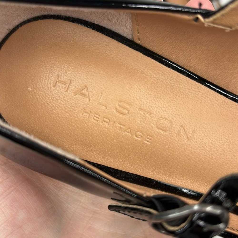 Halston Heritage Carol Pump Shoes in Black Leathe… - image 3