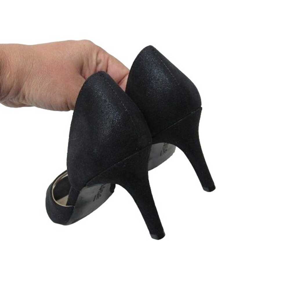 WOMEN BLACK HEELS SZ 10M -SATIN FABRIC UPPER-PART… - image 7