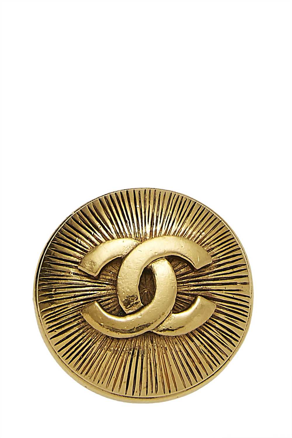 Gold 'CC' Sunburst Pin - image 1