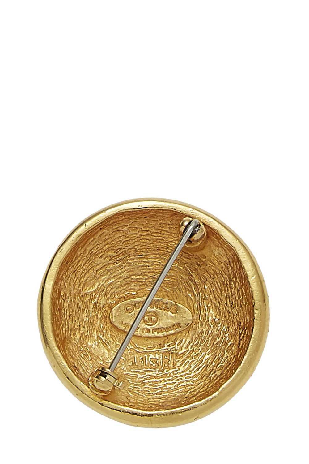Gold 'CC' Sunburst Pin - image 2