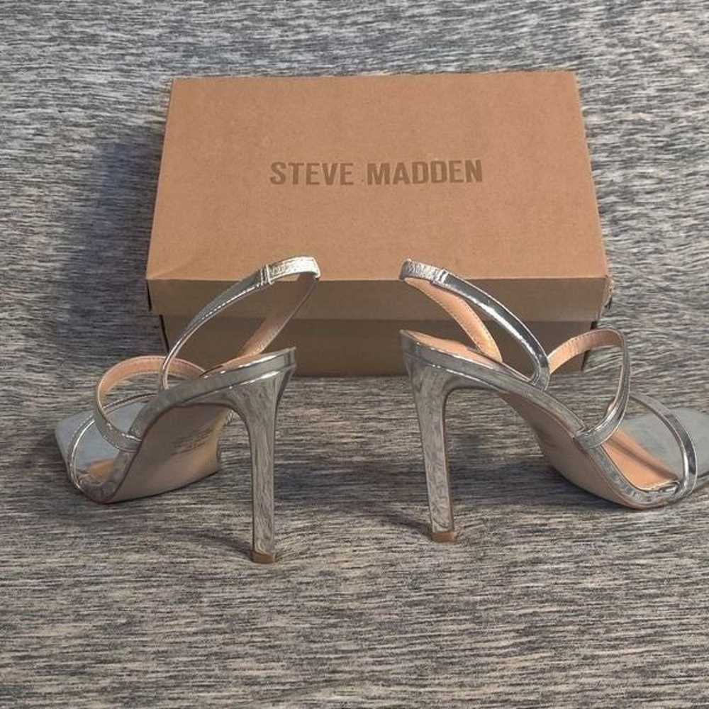 NEW Steve Madden Gracey Women silver sandal high … - image 2