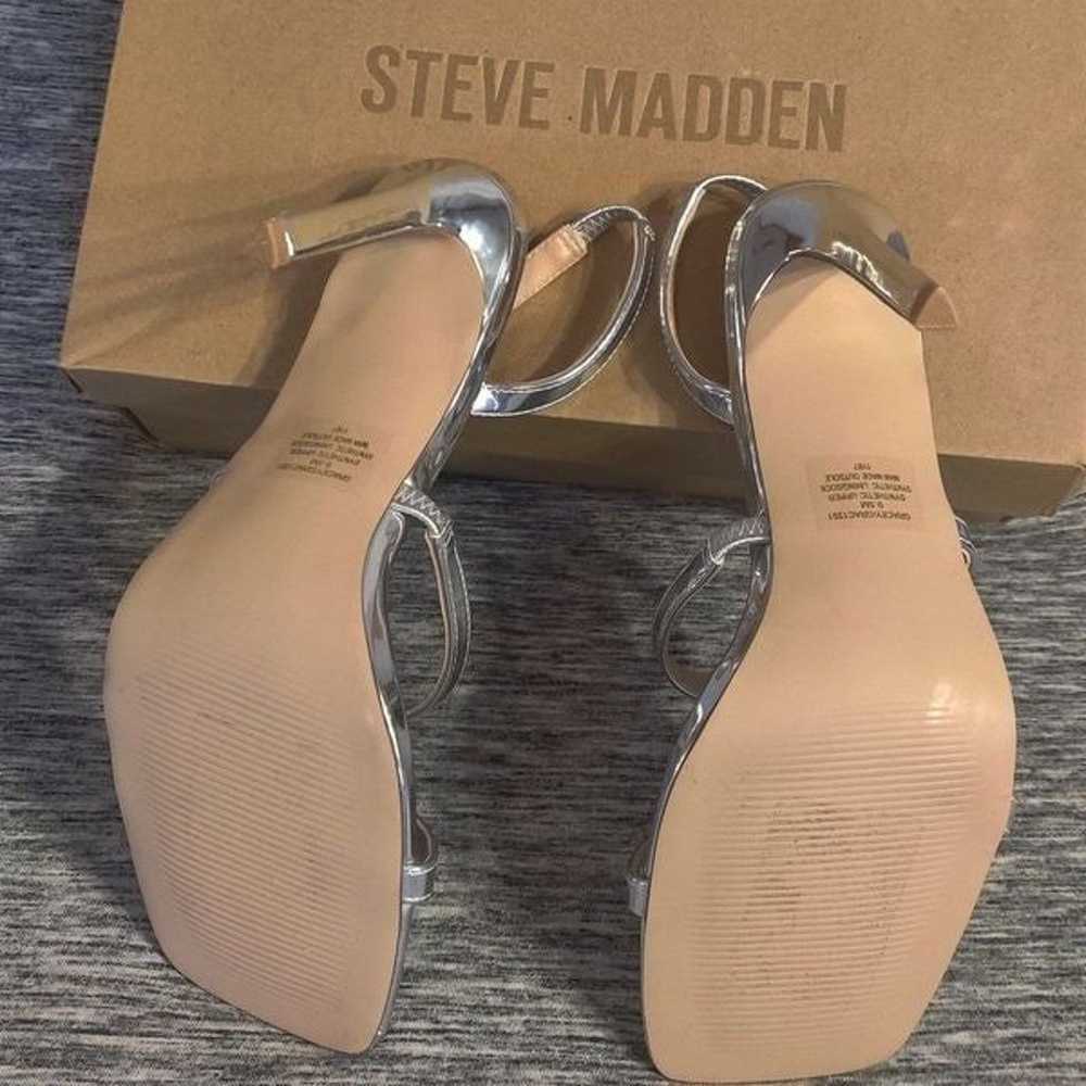 NEW Steve Madden Gracey Women silver sandal high … - image 3