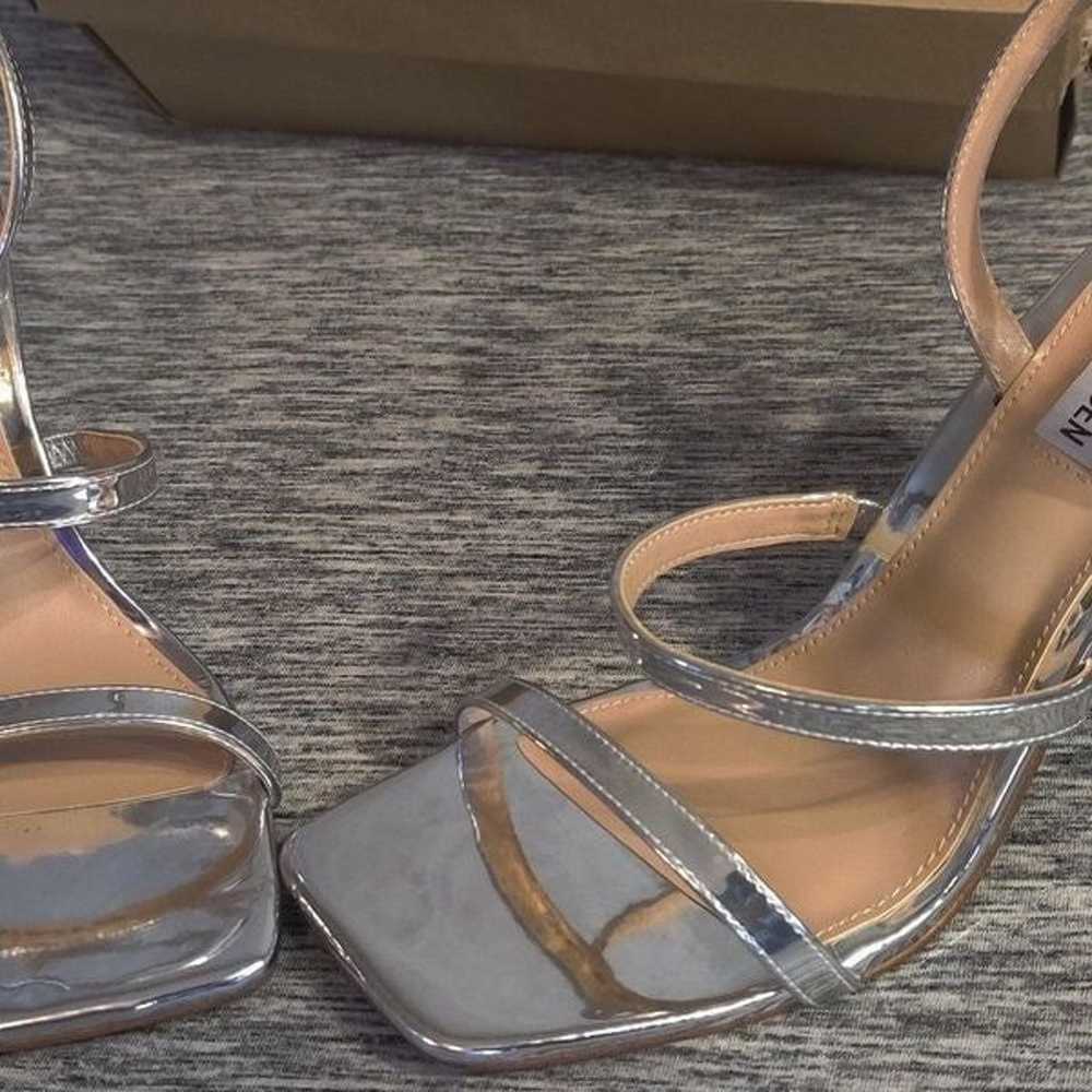 NEW Steve Madden Gracey Women silver sandal high … - image 4